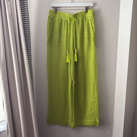 Haute Hippie Pants Size Large Swim Coverup Pool Beach Knit Crochet Pockets A22 - Picture 1 of 7